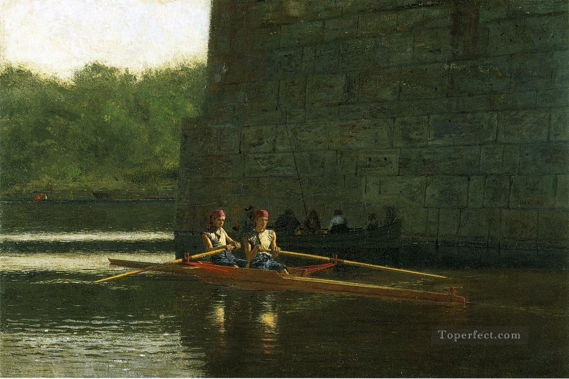 The Oarsmen aka The Schreiber Brothers Realism boat Thomas Eakins Oil Paintings